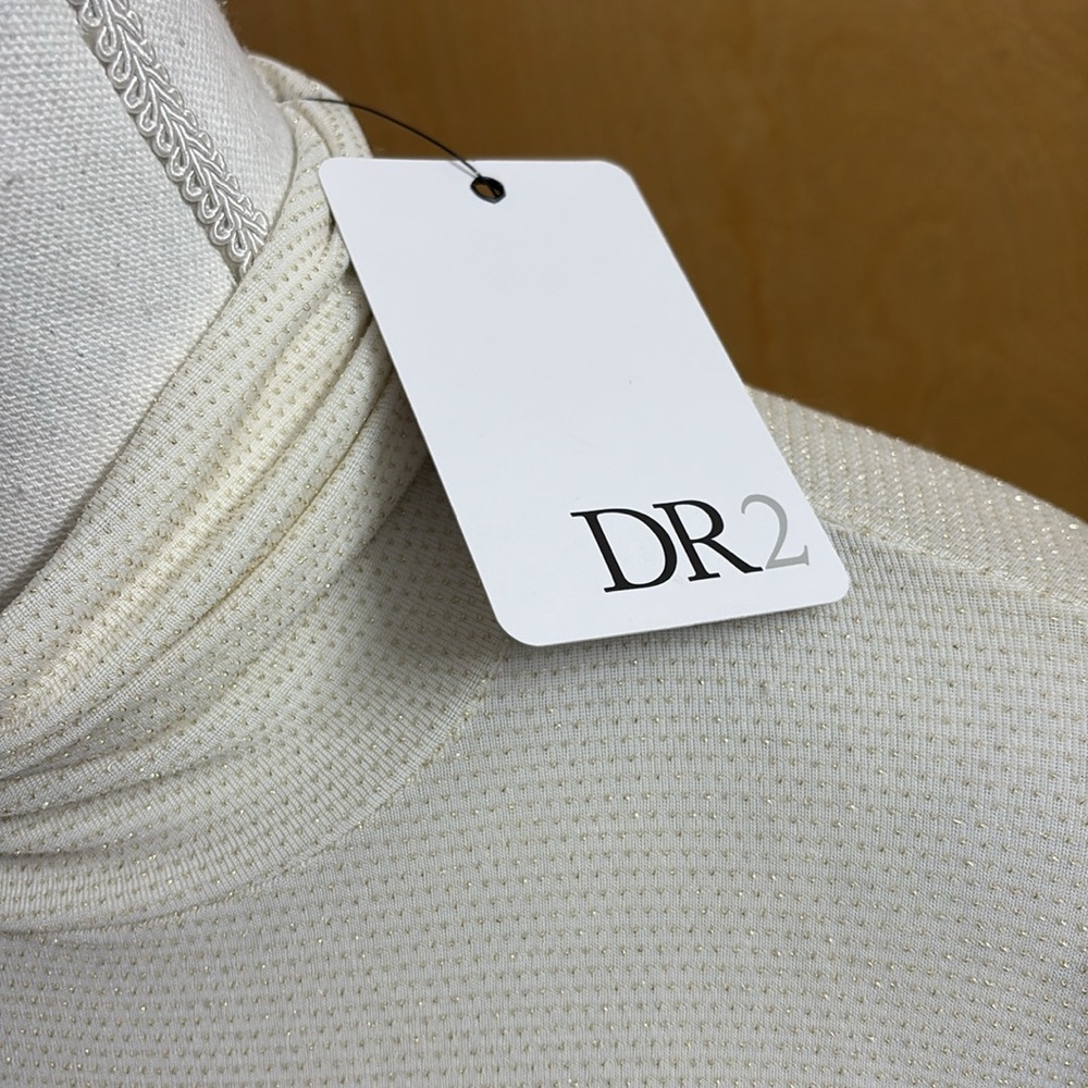 FLAWED NWT DR2 Long Sleeve Turtleneck With Gold Dots Size L - Picture 3 of 14
